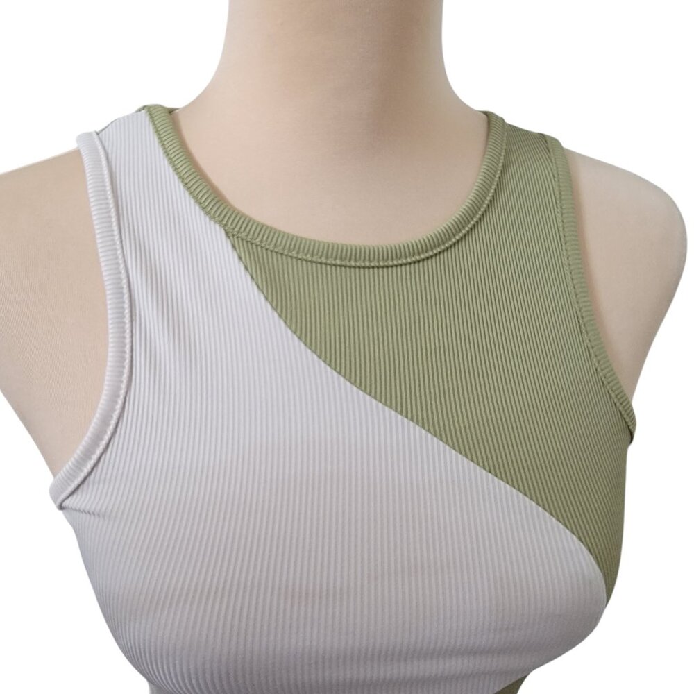 Shein Size S (4) Unity Color Block Ribbed Knit Tank Top, Short/Cropped.  2 For 1 - Picture 5 of 15